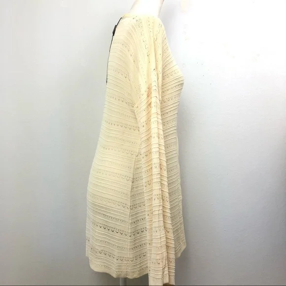 FENDI Bell Sleeve Tea Dye Knit Lace Cardigan 42 M